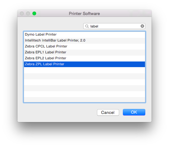 connecting thermal printer driver for mac